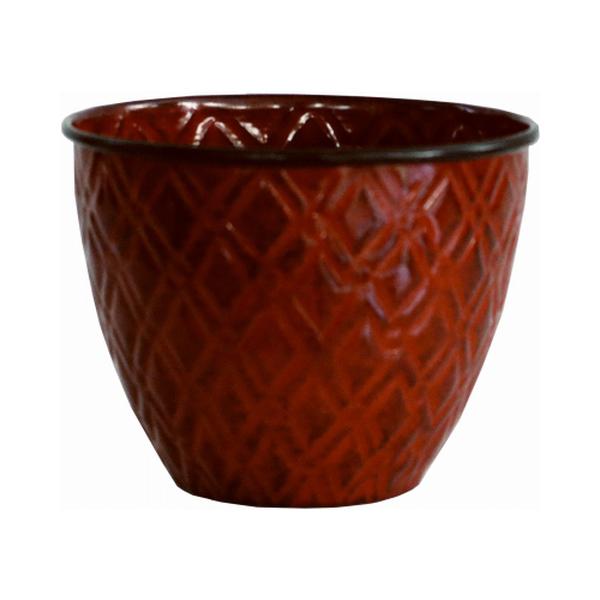 5 in. Diamond Planter  Red