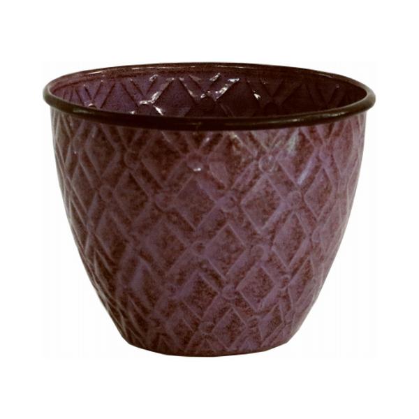 5 in. Diamond Planter, Plum - Pack of 6