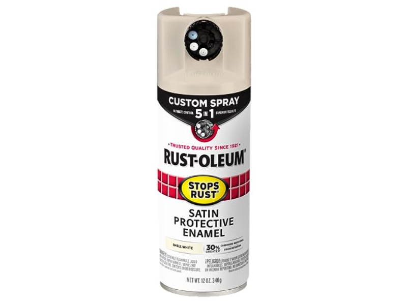 Stops Rust Shell White Satin Spray Paint 12 oz (376875)
