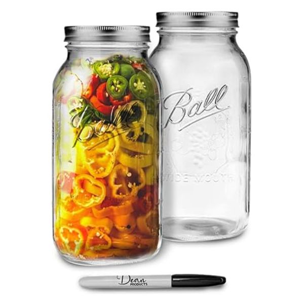 Picture of ell Brands Distribution 205945 0.5 gal Super Wide Mouth Mason Jar - Pack of 2
