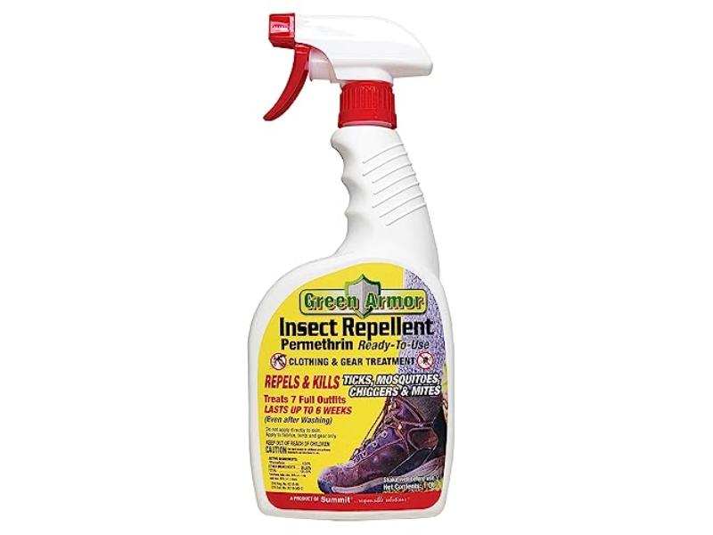 Summit Chemical 110824 32 oz Green Armor Insect Repellent Permethrin RTU Trigger Spray, Clear - Pack of 12 -  Summit Chemical Company