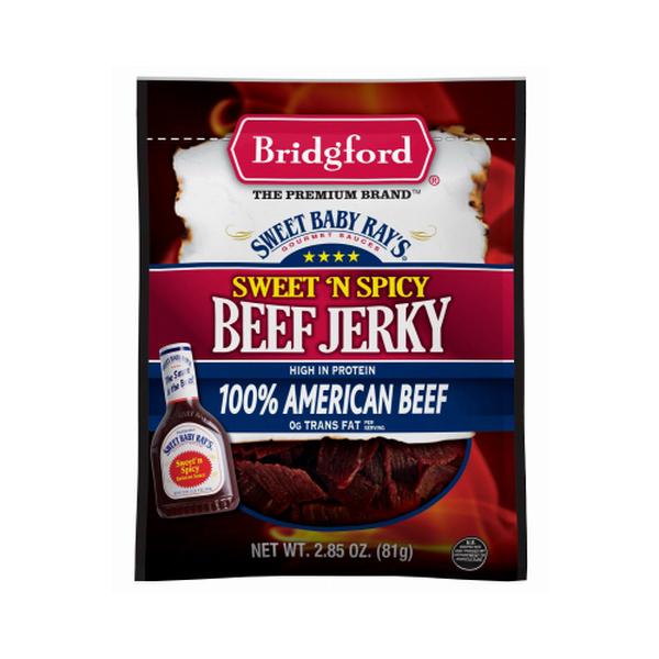 Picture of Bridgford Marketing 128451 2.85 oz Sweet Baby Rays Sweet N Spicy Beef Jerky