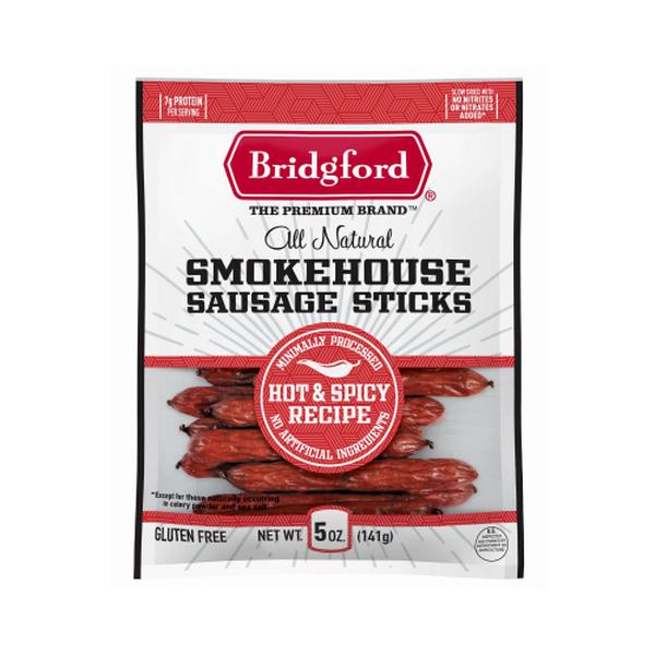 Picture of Bridgford Marketing 128456 5 oz Smoked Sausage Sticks Hot & Spicy
