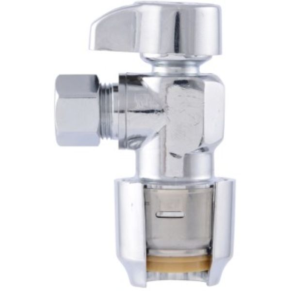 1/2 in. Compression X 3/8 in. Compression Brass Angle Stop Valve