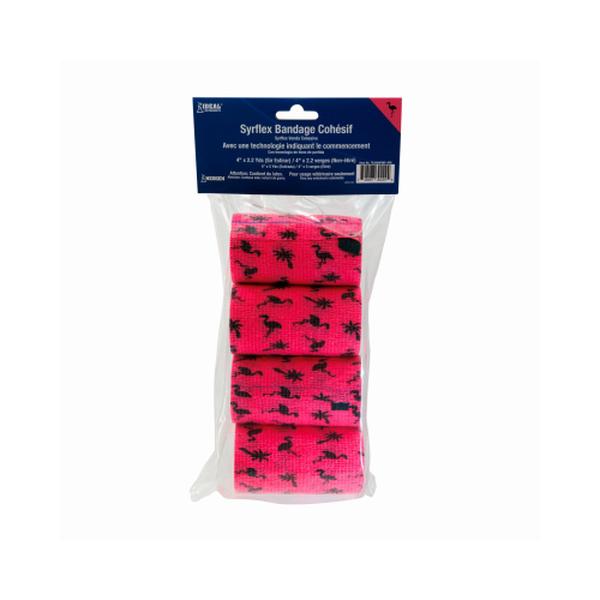 Picture of Neogen 127816 4 in. x 5 yards SyrFlex Cohesive Bandage&#44; Pink