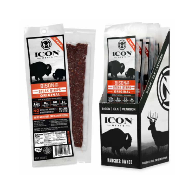 129156 Icon 2 oz Original Bison Strip, Case of 8