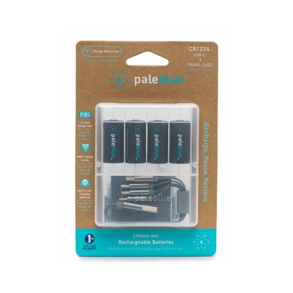 128473 USB-C Rechargeable Batteries, Pale Blue - Pack of 4