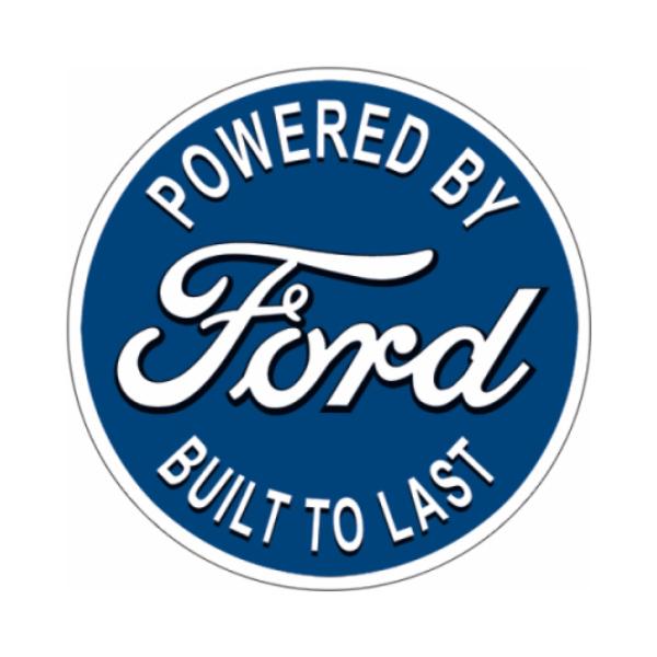 129629 12 x 12 in. Powered by Ford Metal Sign, Pack of 4