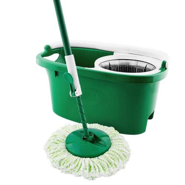 14 in. Tornado Spin Mop, Green & White