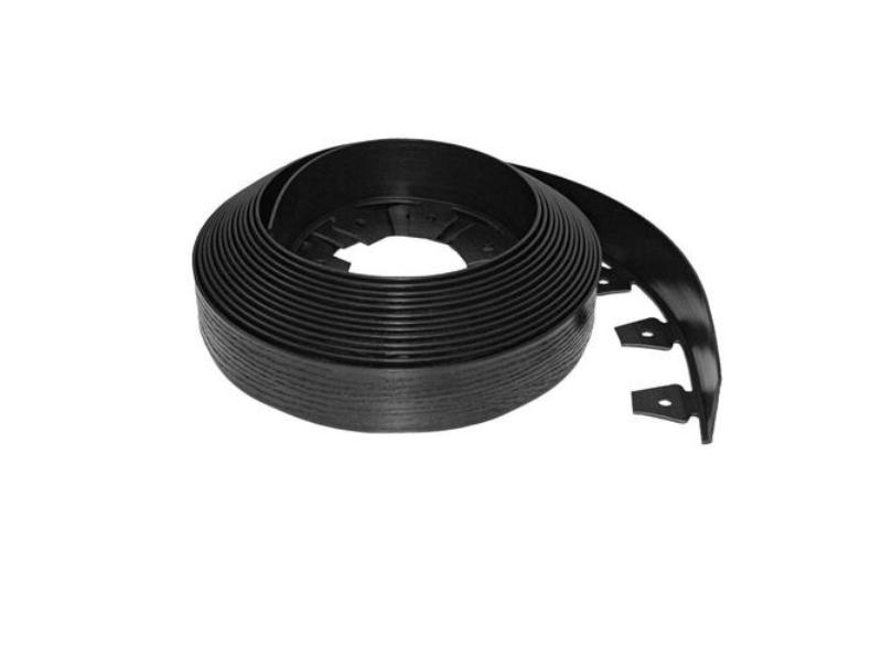 Coiled Edging 20 ft. L X 2.5in H Plastic Black Black