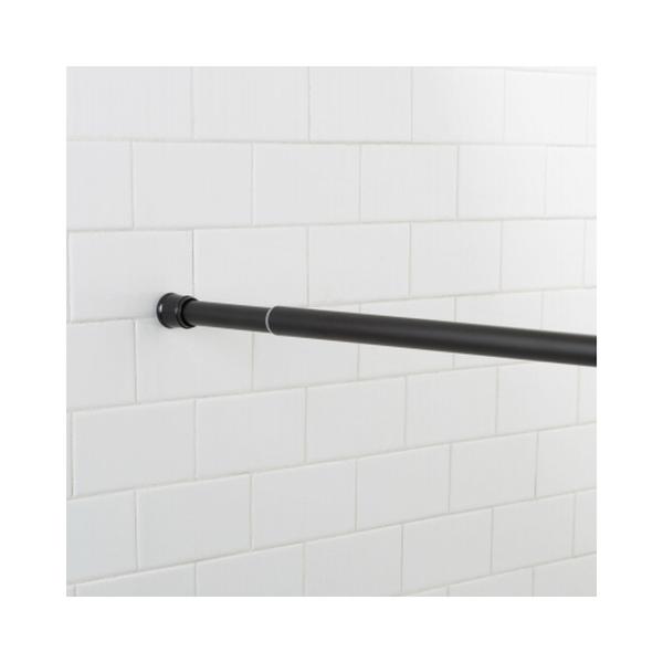 130063 41-73 in. Shower Rod, Black - Pack of 6