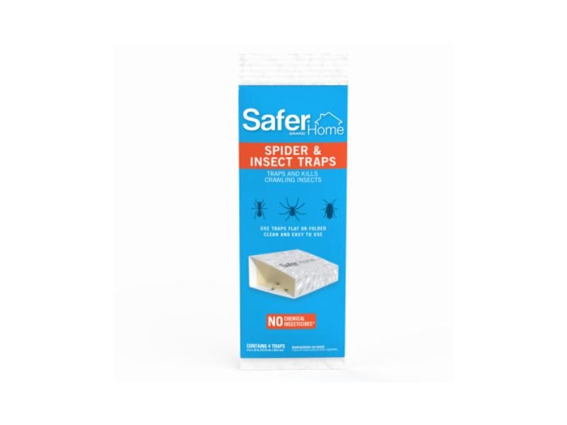 130785 Safer Home Indoor Easy-to-Use Non-Toxic Sticky Glue Traps for Spider - Ants - Roaches & Other Insects, White -  WoodStream