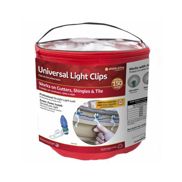Simple Living Solutions Universal Light Clips 150 pk