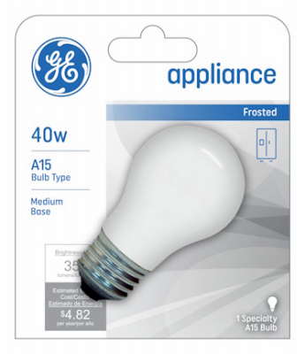 40W Frosted Appliance Bulb - Pack of 6