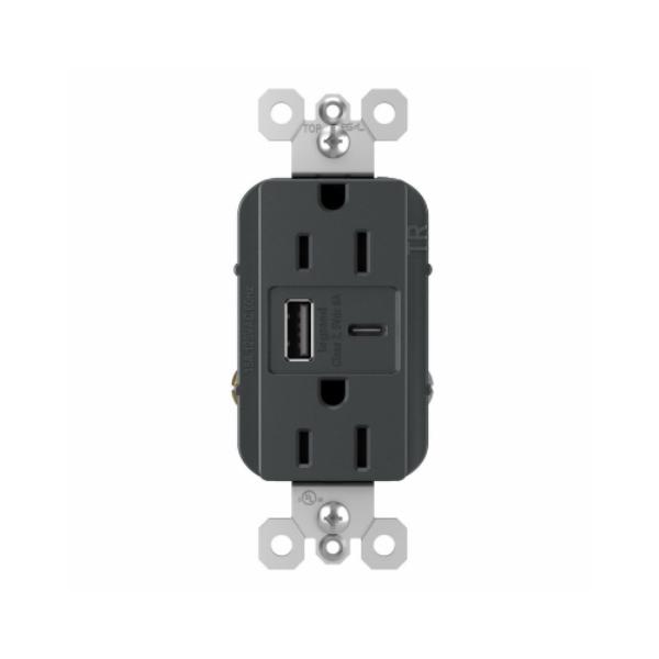 Picture of Pass & Seymour 131958 15A Graph AC USB Outlet
