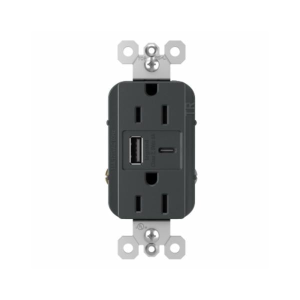 131958 15A Graph AC USB Outlet -  Pass & Seymour