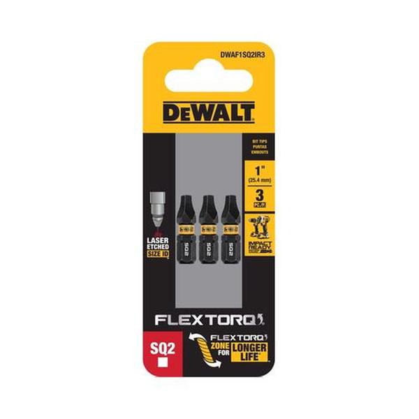 Picture of DeWalt 131964 1 in. SQ2 Impact Driver Bit Set - Pack of 3