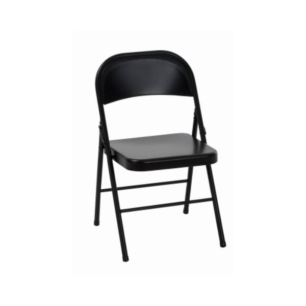 Steel Fold Chair, Black