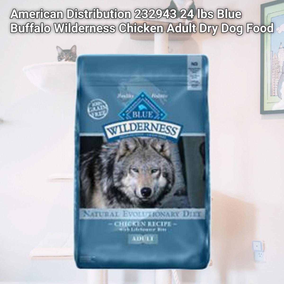 Picture of American Distribution 232943 24 lbs Blue Buffalo Wilderness Chicken Adult Dry Dog Food
