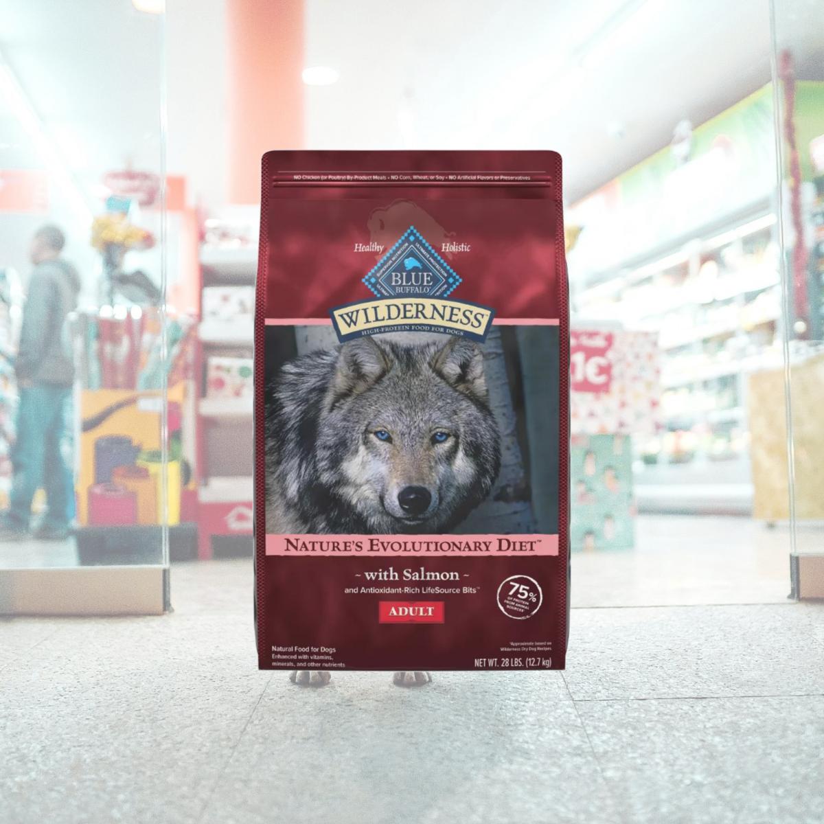 Picture of American Distribution 232945 24 lbs Blue Buffalo Wilderness Salmon Dry Dog Food