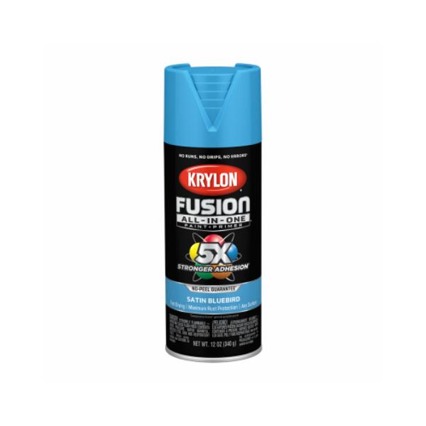 12 oz Fusion All-in-One Spray Paint Satin Bluebird