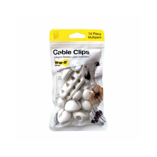 Picture of JJAAMM 133745 White Cable Clips&#44; Pack of 14