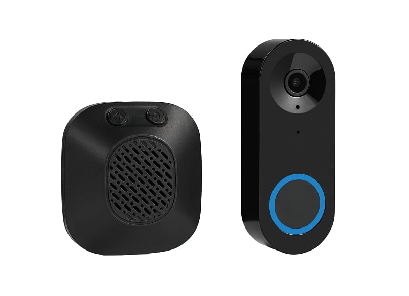 Wired Smart Doorbell Kit - Black - Plastic
