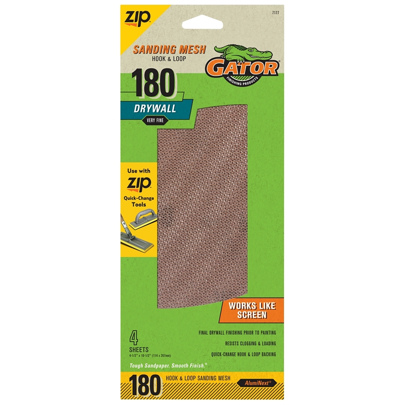 Mesh Sanding Drywall Hook & Loop - 180 Grit - Pack of 4