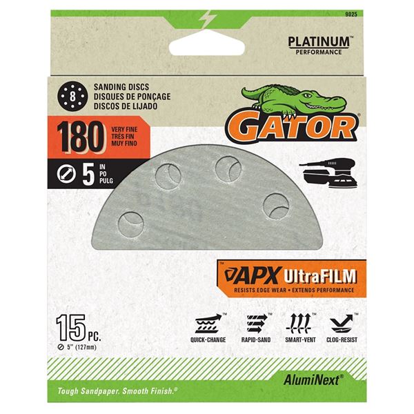 134934 5 in. Sanding Disc - 180 Grit - Pack of 15