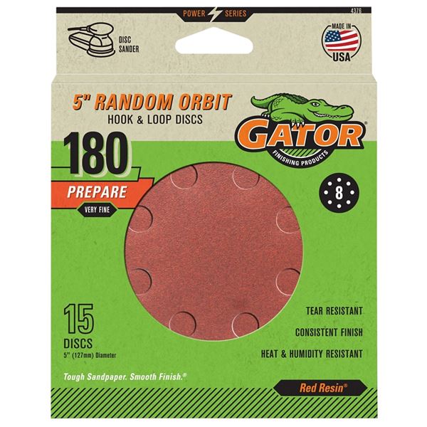 134843 5 in. Sanding Disc - 180 Grit - Pack of 15