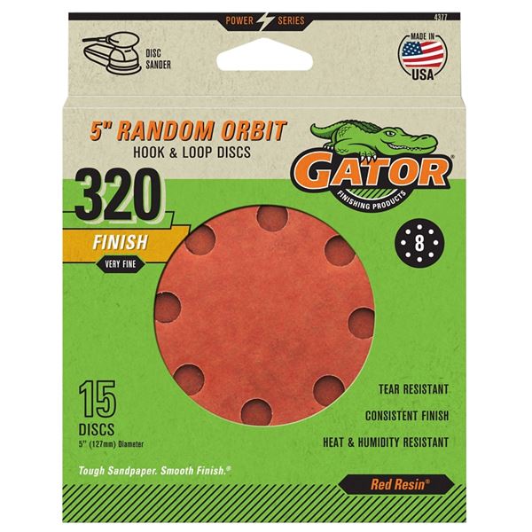 5 in. Sanding Disc - 320 Grit - Pack of 15