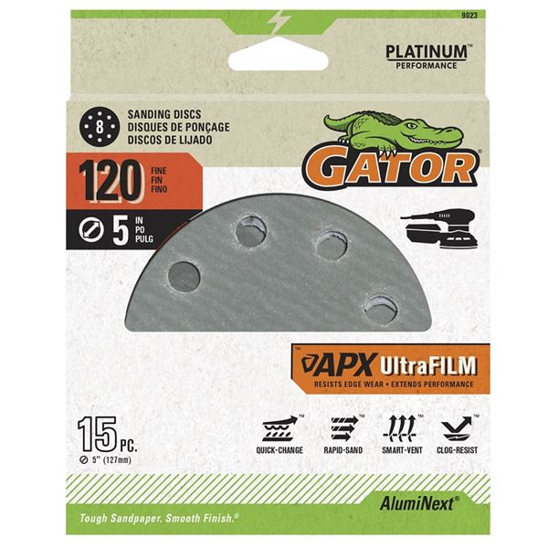 134932 5 in. Sanding Disc - 120 Grit - Pack of 15
