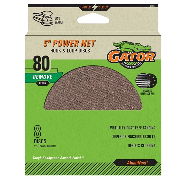 134849 5 in. Power Net Disc - 80 Grit - Pack of 8