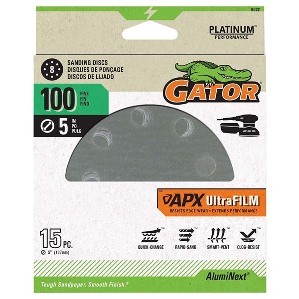 134931 5 in. Sanding Disc - 100 Grit - Pack of 15