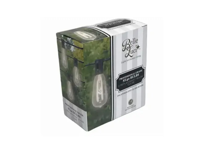 136260 ST40 Replace Bulb, Clear - Pack of 2