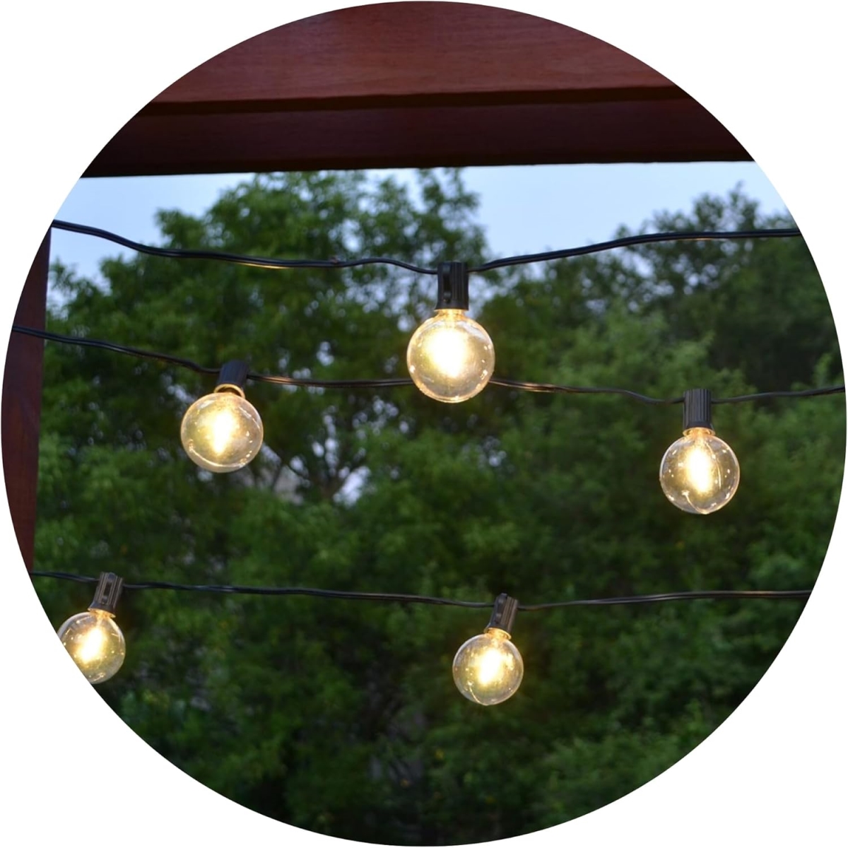 Picture of Holiday Bright Lights 136265 12 ft. G50 LED Outdoor String Lights with E17 Base & Spacing - Warm White