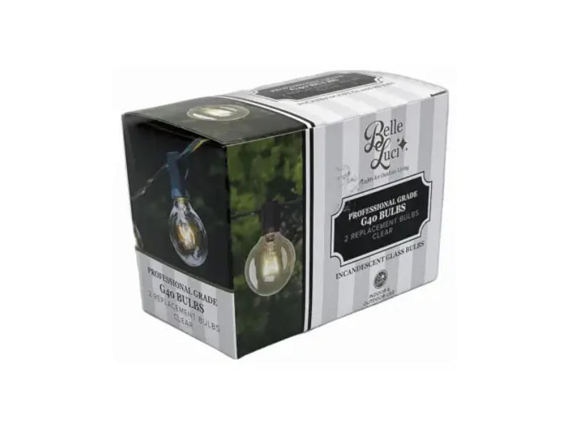 136263 G40 Replace Bulb, Clear - Pack of 2