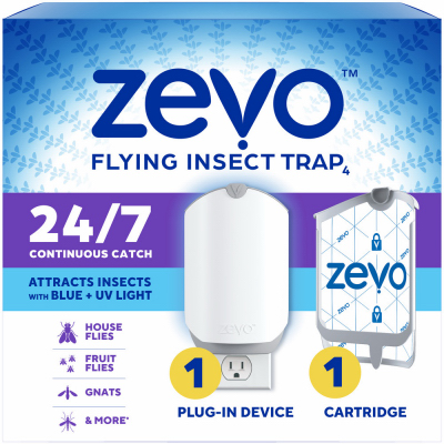 Flying Insect Fly Trap, Plug-in Base & 1 Cartridge