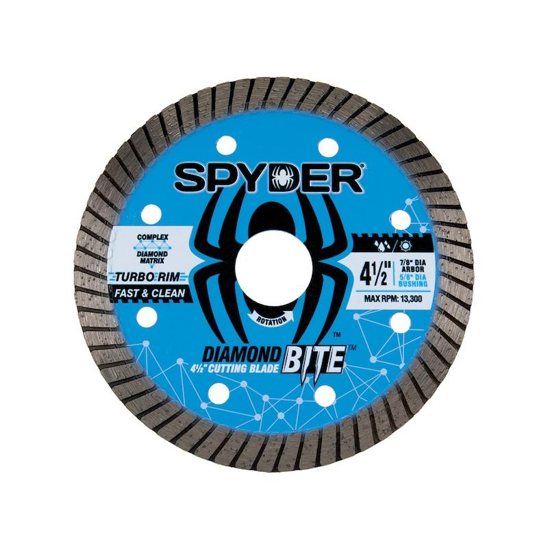 Spyder 4.5 Inch Wet/Dry Turbo Rim Diamond Blade for Angle Grinders - 14116