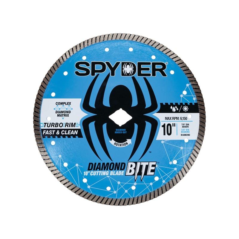 Spyder 10 Inch Wet/Dry Turbo Rim Diamond Blade for Tile, 7/8 Inch Arbor - 14118