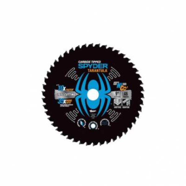 135729 9 in. 46 Teeth Spyder Tarantula Metal Cutting Circular Saw Blade - Ring Pack
