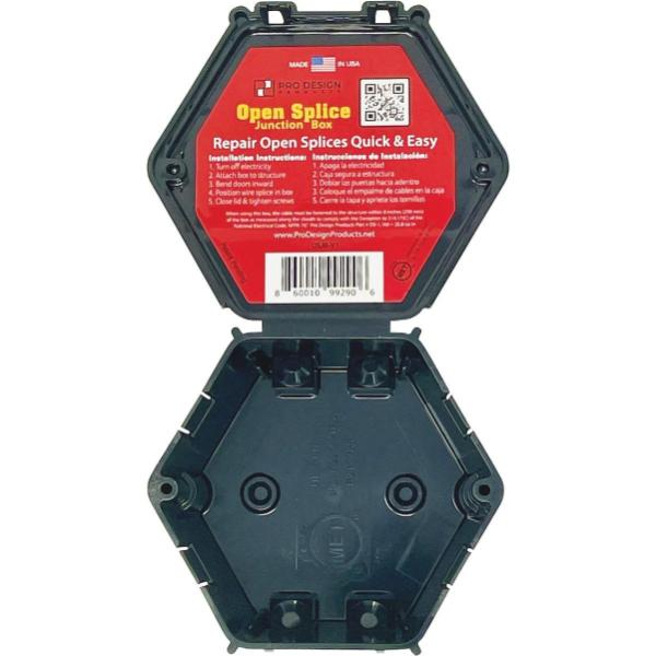 4 in. Joist Mount Open Splice Junction Box, Black