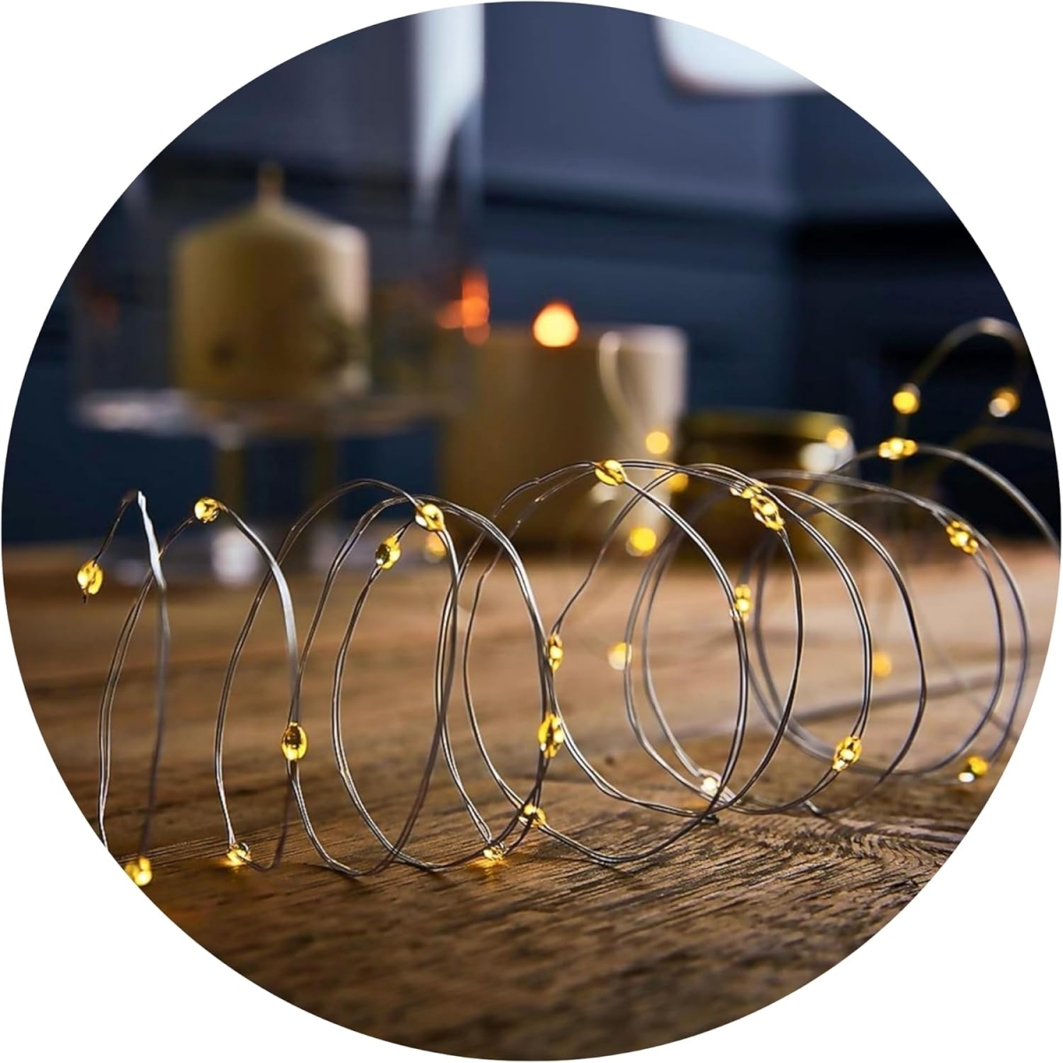136245 100 Lights Big Seed Indoor & Outdoor Micro String Lights - Silver