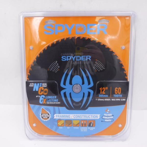 135717 12 in. 60 Teeth Spyder Tarantula Fine Finish Circular Saw Blade - Clamshell -  SM Products