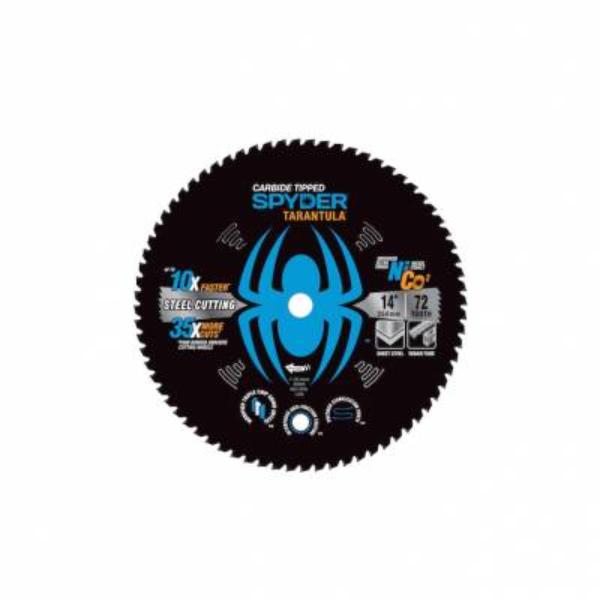 135734 14 in. 72 Tooth Spyder Tarantula Metal Cutting Circular Saw Blade - Ring Pack -  SM Products