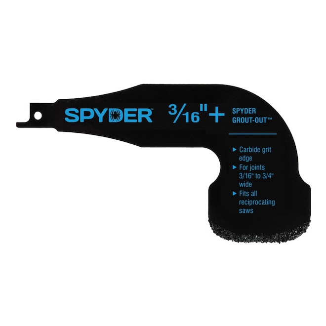 Spyder 3/16 - 3/4 Inch Grout Removal Tool, Attachment for Reciprocating Saws - 100264