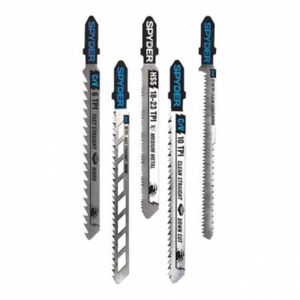 136009 Spyder CRV Jig Saw Set on Card for Multi-Material Cutting - 5 Piece
