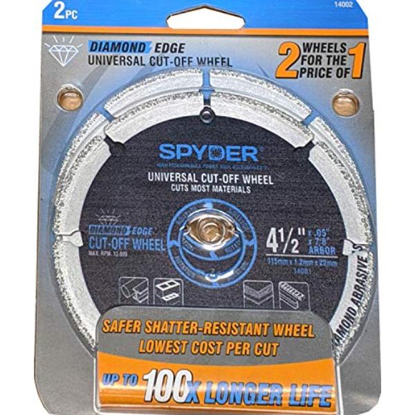 Abrasive Cut-Off Wheels, Type 1, 4-1/2-Inch Dia, 0.25-Inch Thick, 7/8-Inch Arbor Hole Size, Diamond