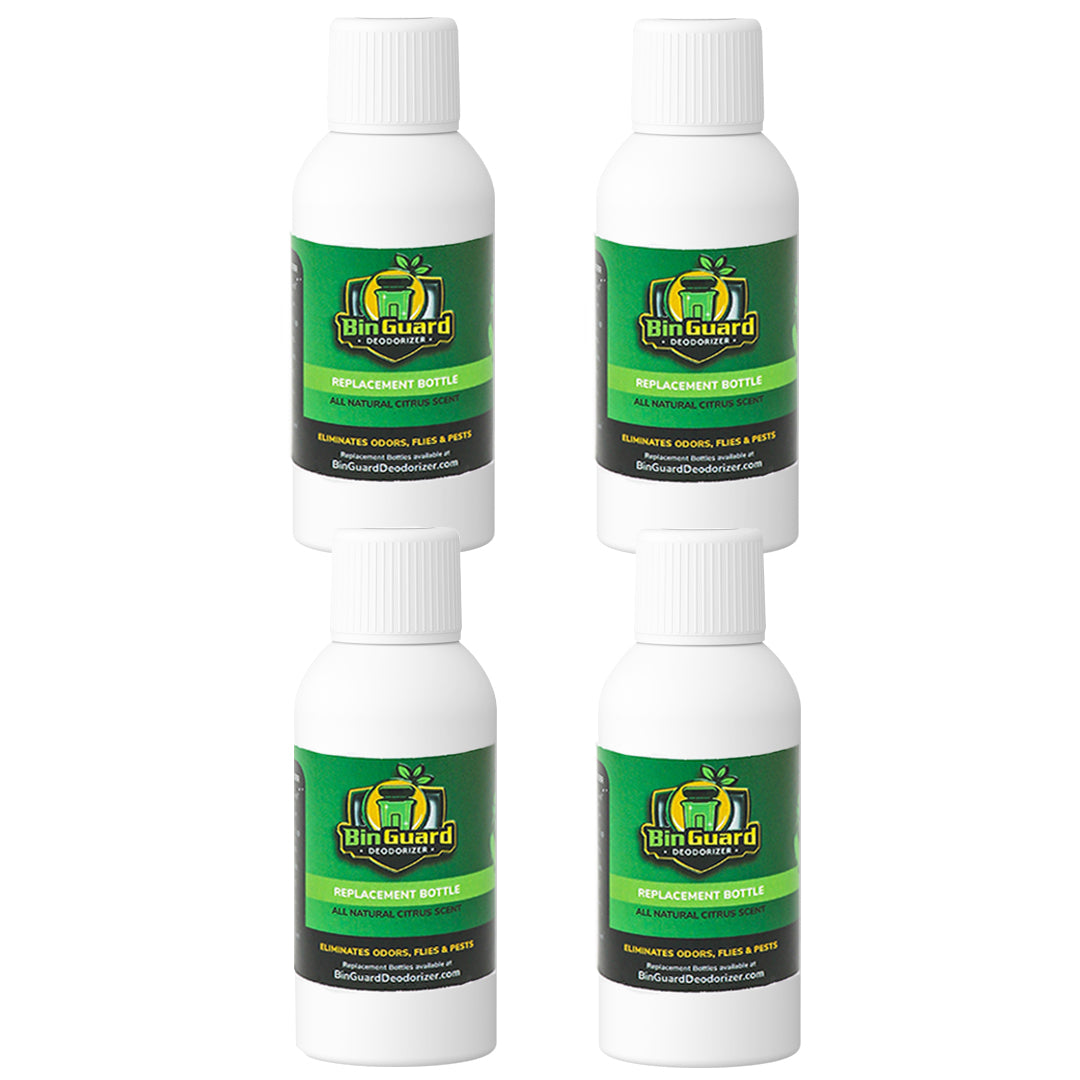 135418 BinGuard Refill Deodorizer Replacement Bottles - Pack of 4