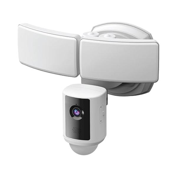 Smart Security Flood Light - White - 10 in. - 5000 Lumens - 1080P HD Camera
